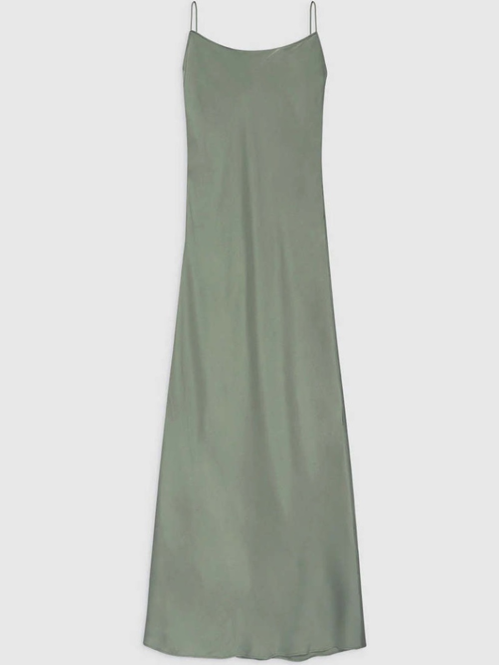ANINE BING CHLOE SILK DRESS - ARTICHOKE